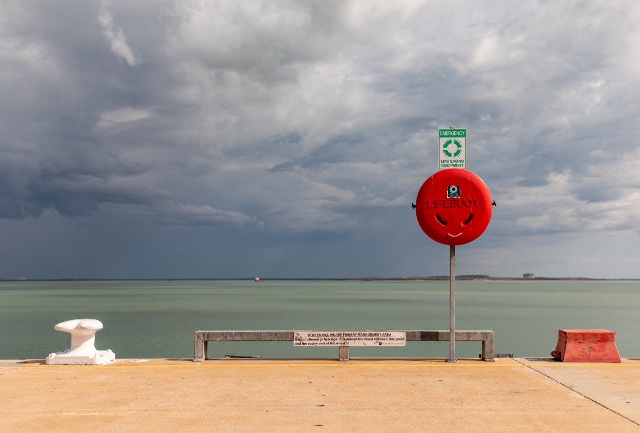 Stokes Hill Wharf on Darwin Harbour in the Northern Territory