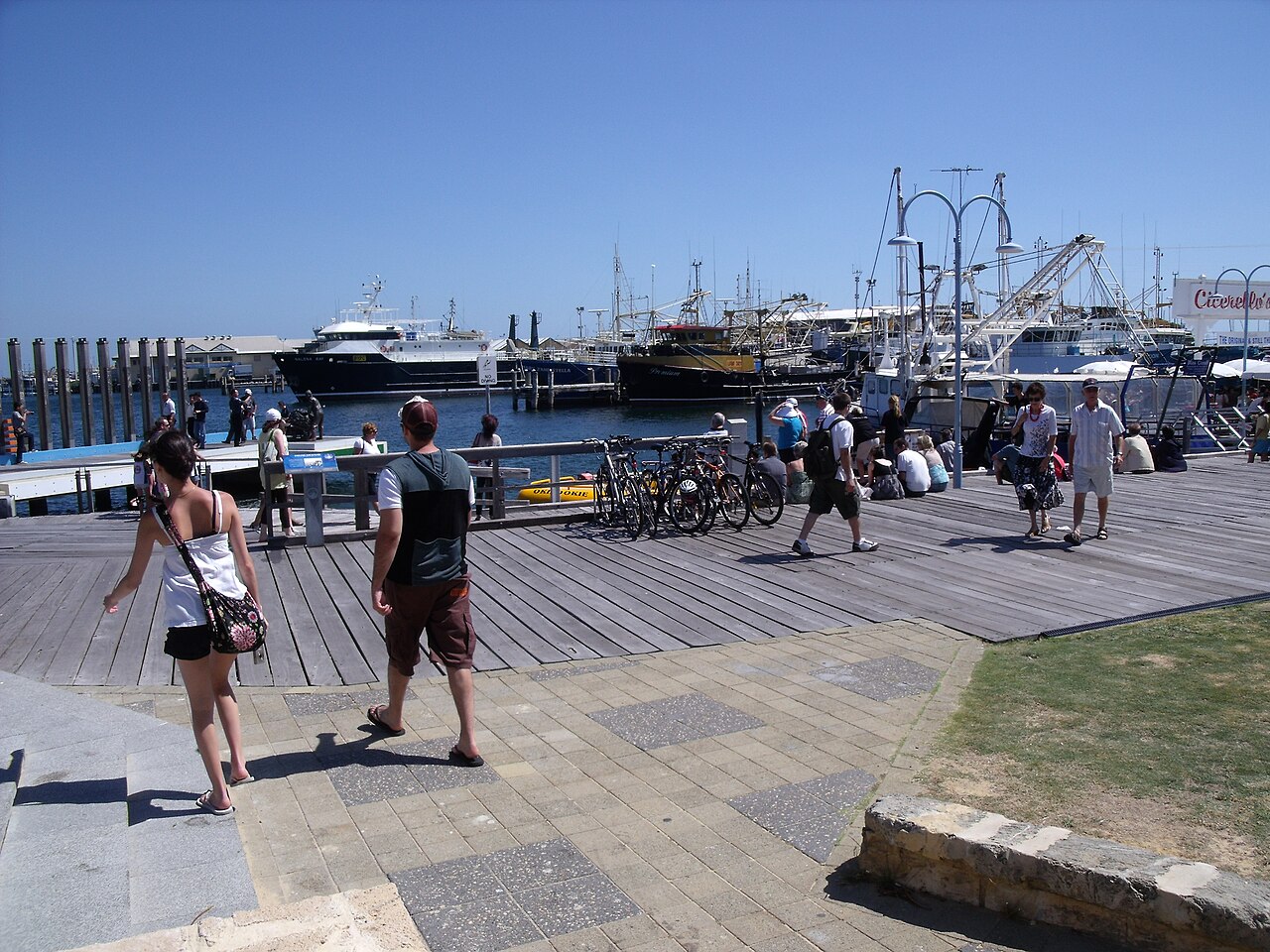 Fishing boats at Fremantle Fishing Boat Harbour in Western Australia