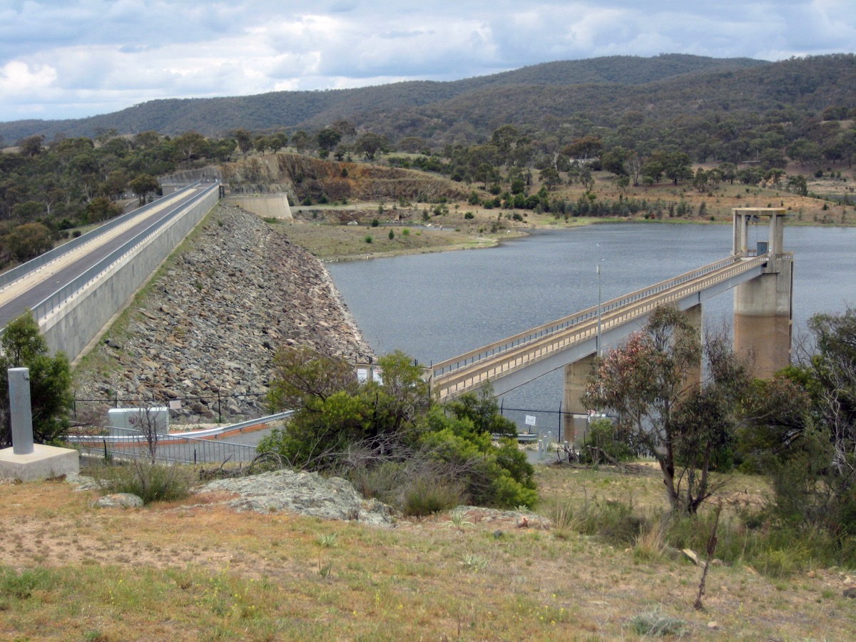 Googong Dam and reservoir near Canberra