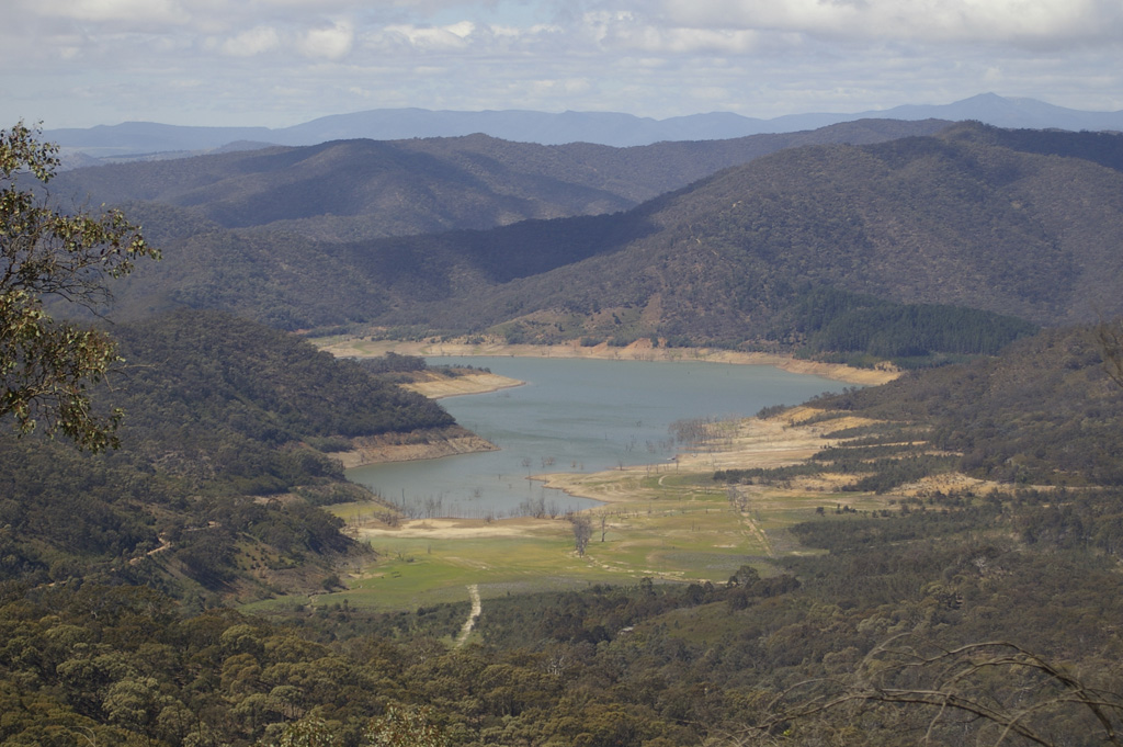 Lake Eildon in Victoria with hills and open water