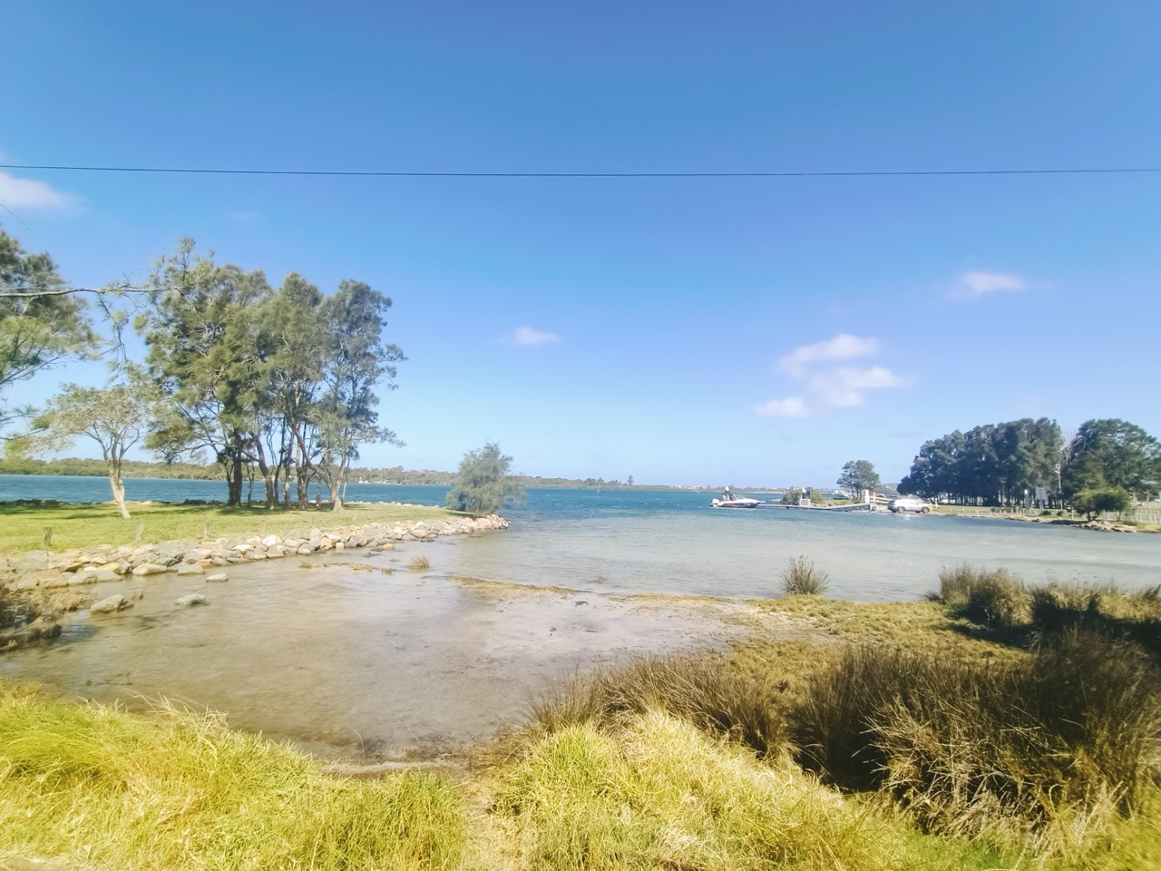View from Swansea across Lake Macquarie in New South Wales